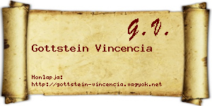 Gottstein Vincencia névjegykártya
